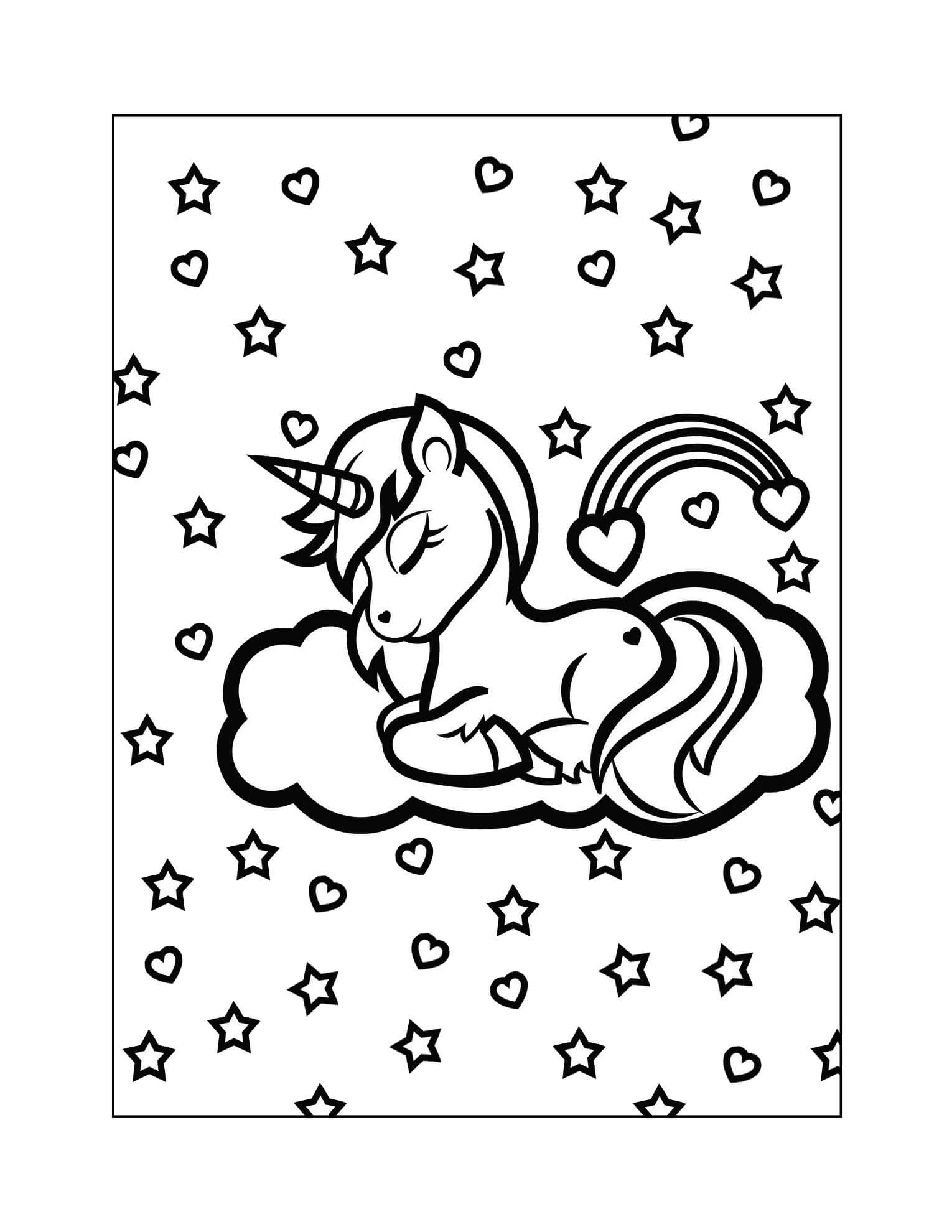 Free printable Unicorn coloring page #171245 from Characters collection
