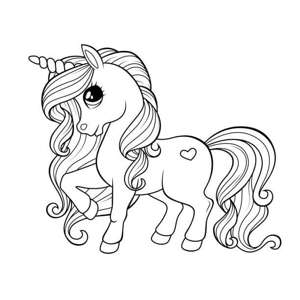Free printable Unicorn coloring page #171254 from Characters collection