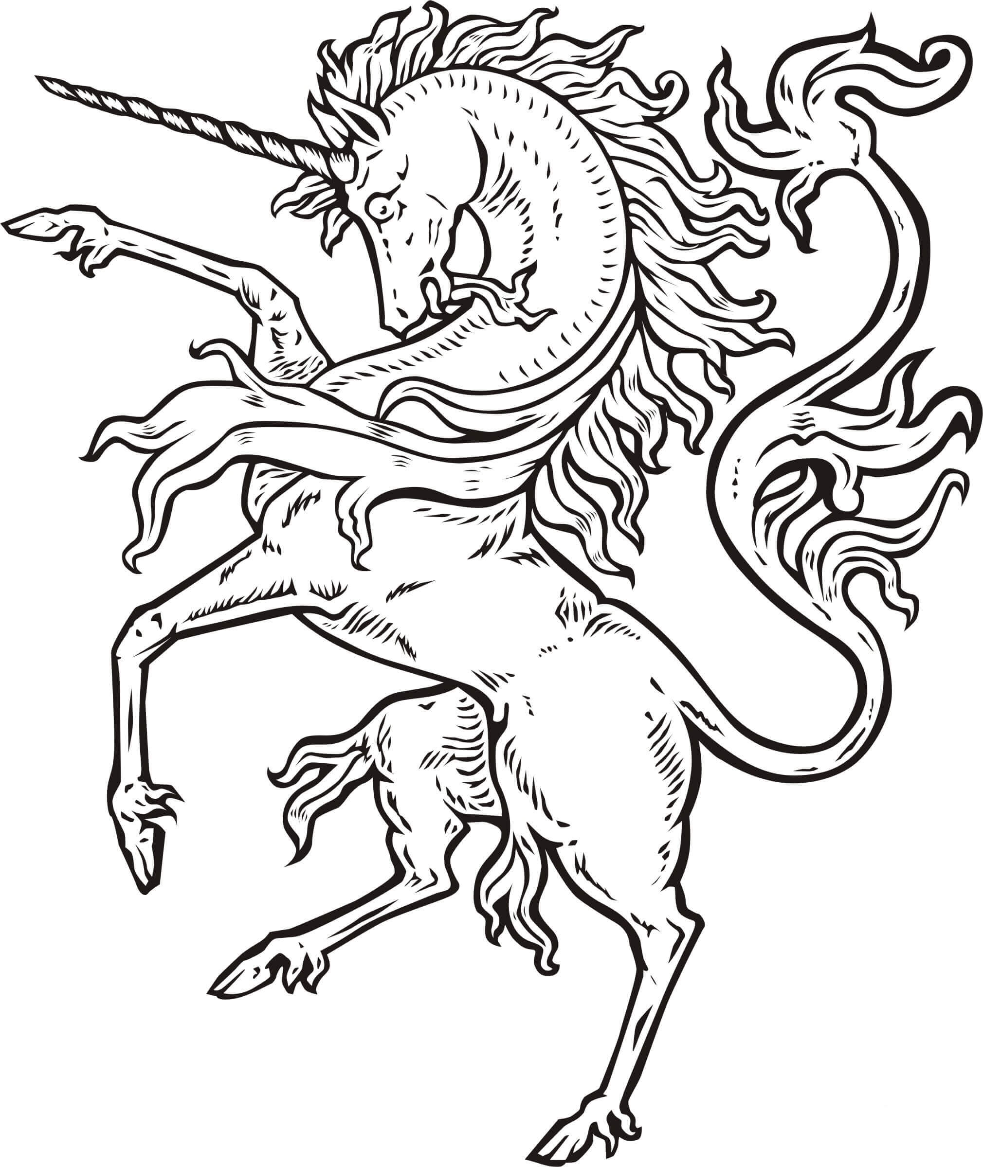 Free printable Unicorn coloring page #171263 from Characters collection Free printable Unicorn coloring page #171263 from Characters collection