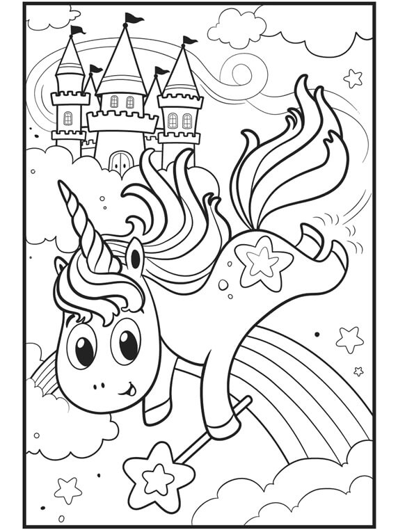 Free printable Unicorn coloring page #171289 from Characters collection Free printable Unicorn coloring page #171289 from Characters collection