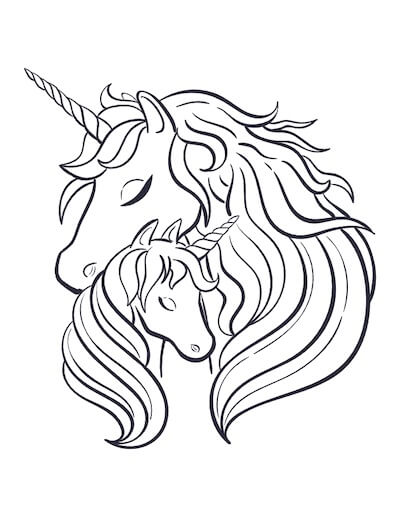 Free printable Unicorn coloring page #171302 from Characters collection