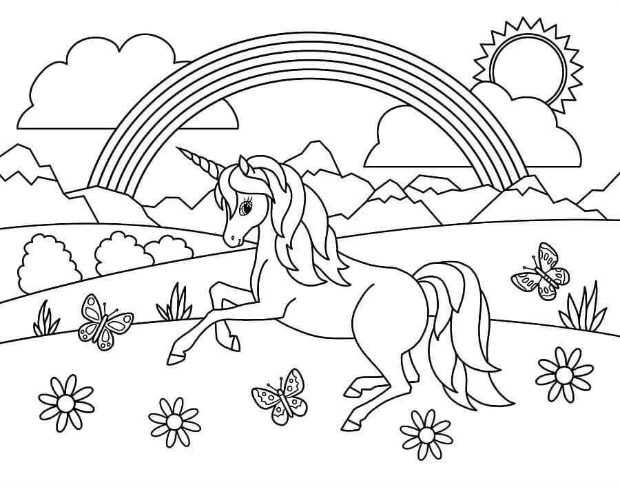 Free printable Unicorn coloring page #171334 from Characters collection
