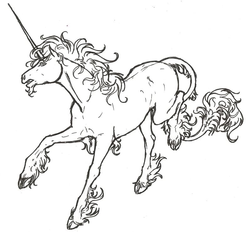 Free printable Unicorn coloring page #171373 from Characters collection