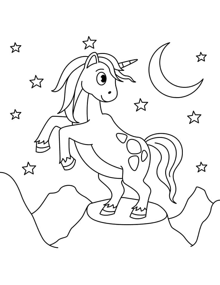 Free printable Unicorn coloring page #171390 from Characters collection