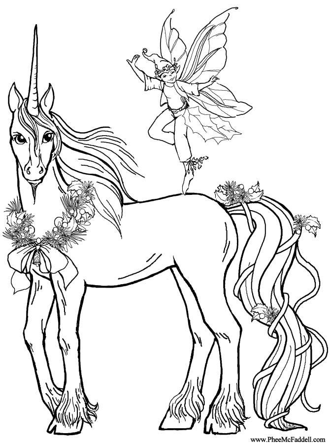 Drawing Unicorn #19430 (Characters) – Printable coloring pages