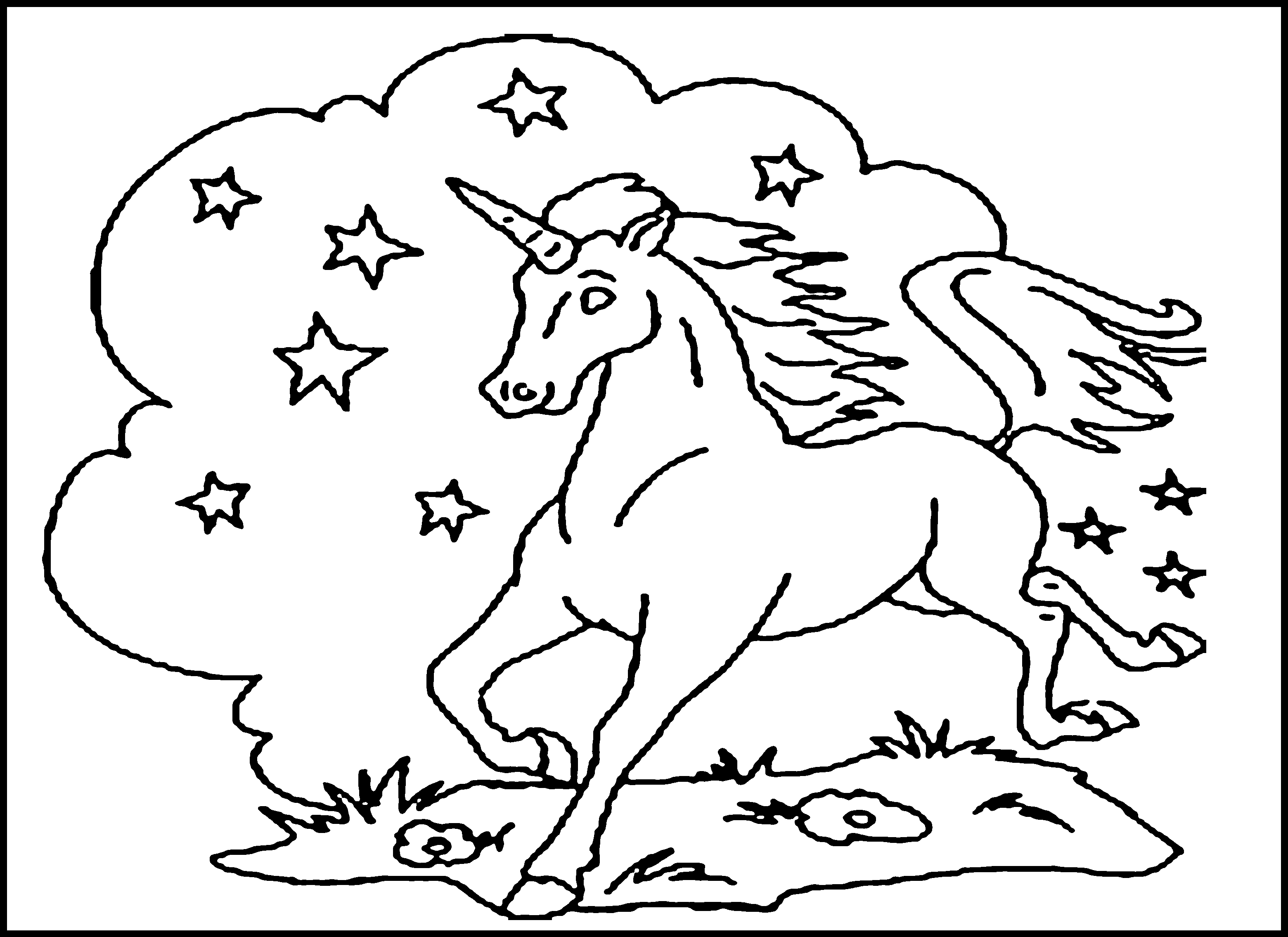 Coloring page: Unicorn (Characters) #19500 - Free Printable Coloring Pages