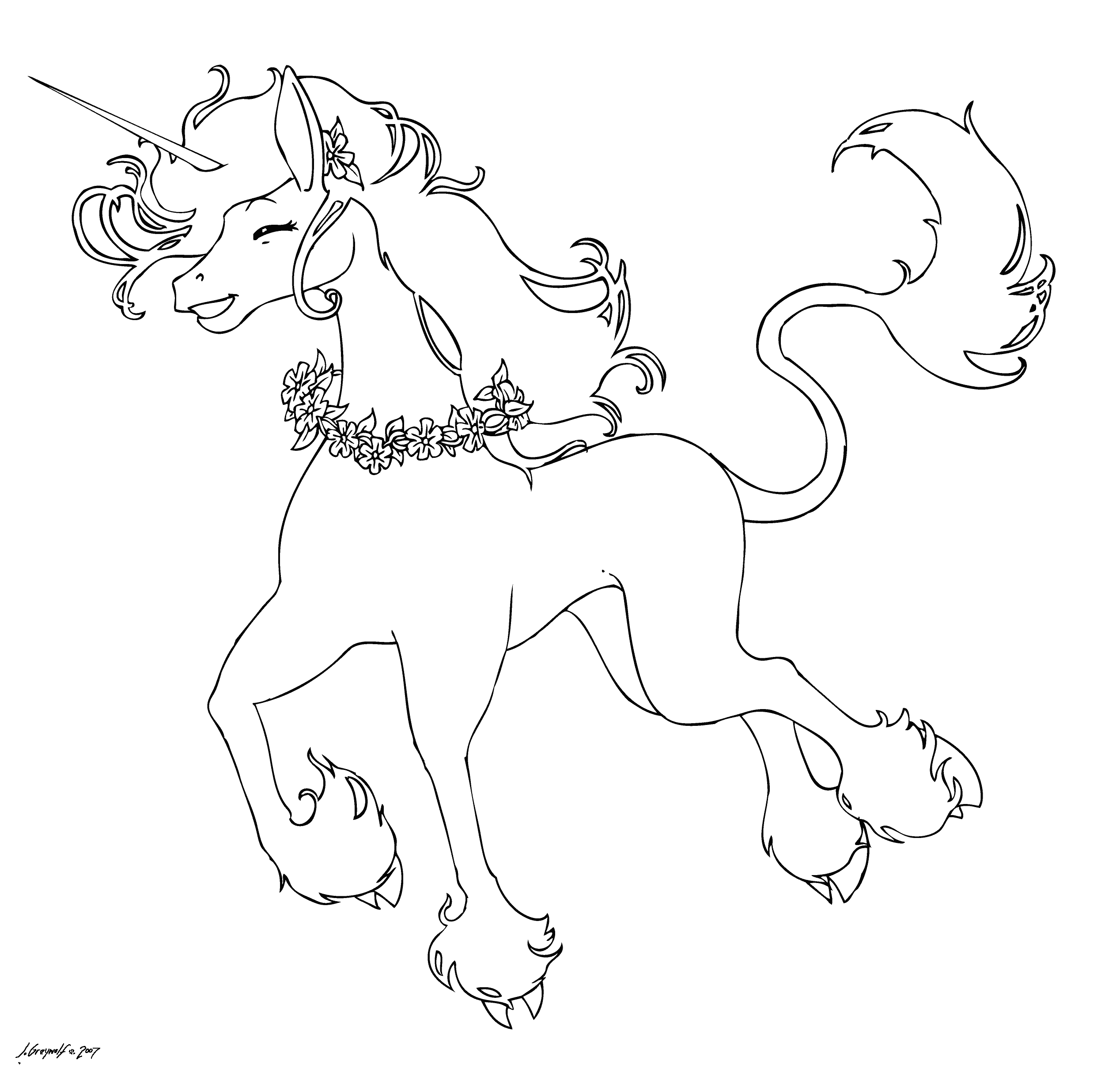 Coloring page: Unicorn (Characters) #19528 - Free Printable Coloring Pages