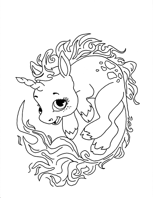 Coloring page: Unicorn (Characters) #19550 - Free Printable Coloring Pages