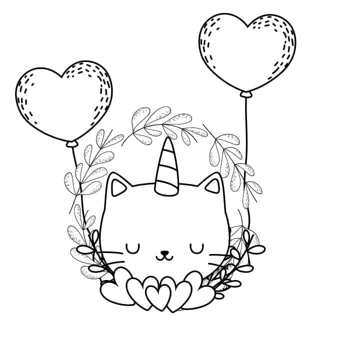 Free printable Unicorn Cat coloring page #199287 from Characters collection