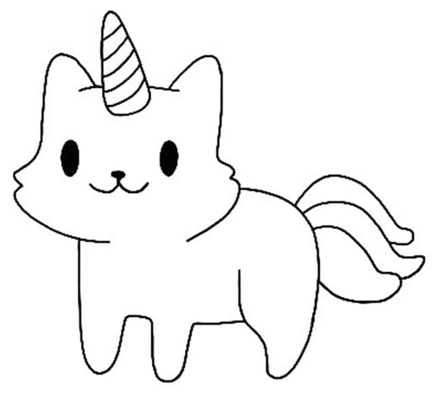 Free printable Unicorn Cat coloring page #199306 from Characters collection