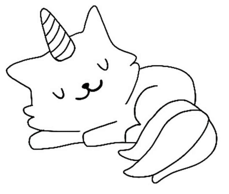 Free printable Unicorn Cat coloring page #199310 from Characters collection