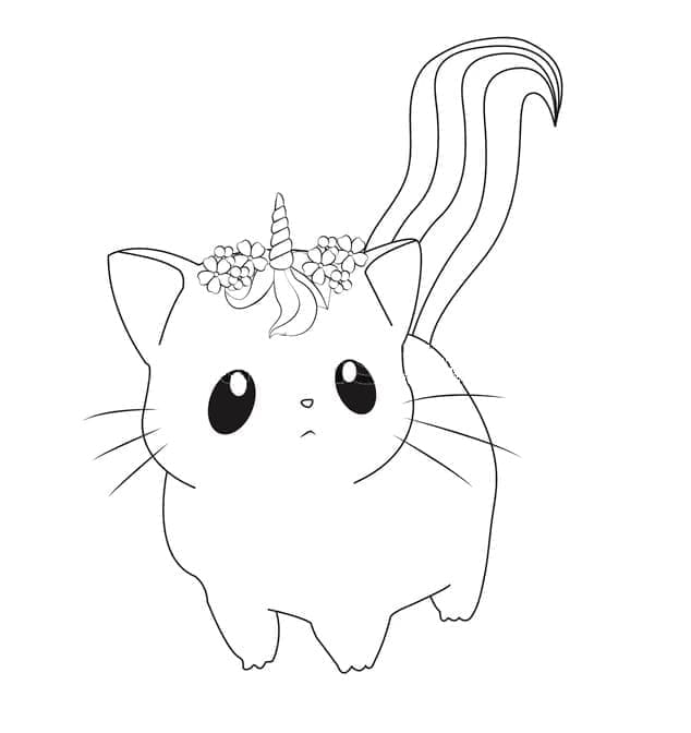 Free printable Unicorn Cat coloring page #199314 from Characters collection