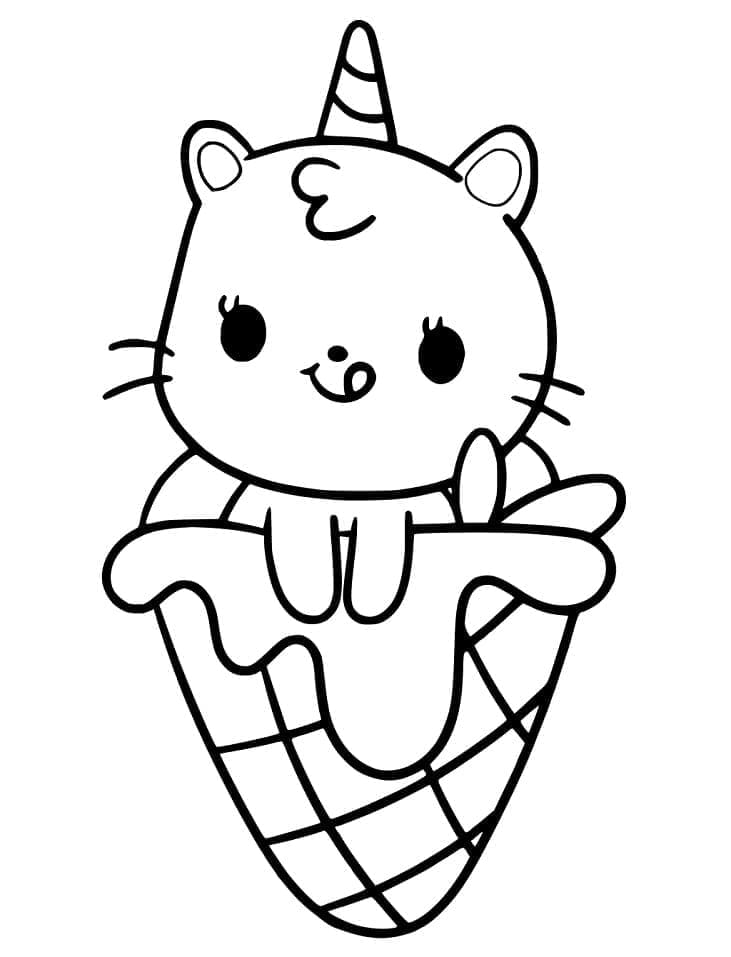 Free printable Unicorn Cat coloring page #199317 from Characters collection