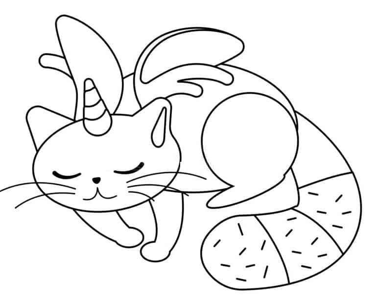 Free printable Unicorn Cat coloring page #199330 from Characters collection