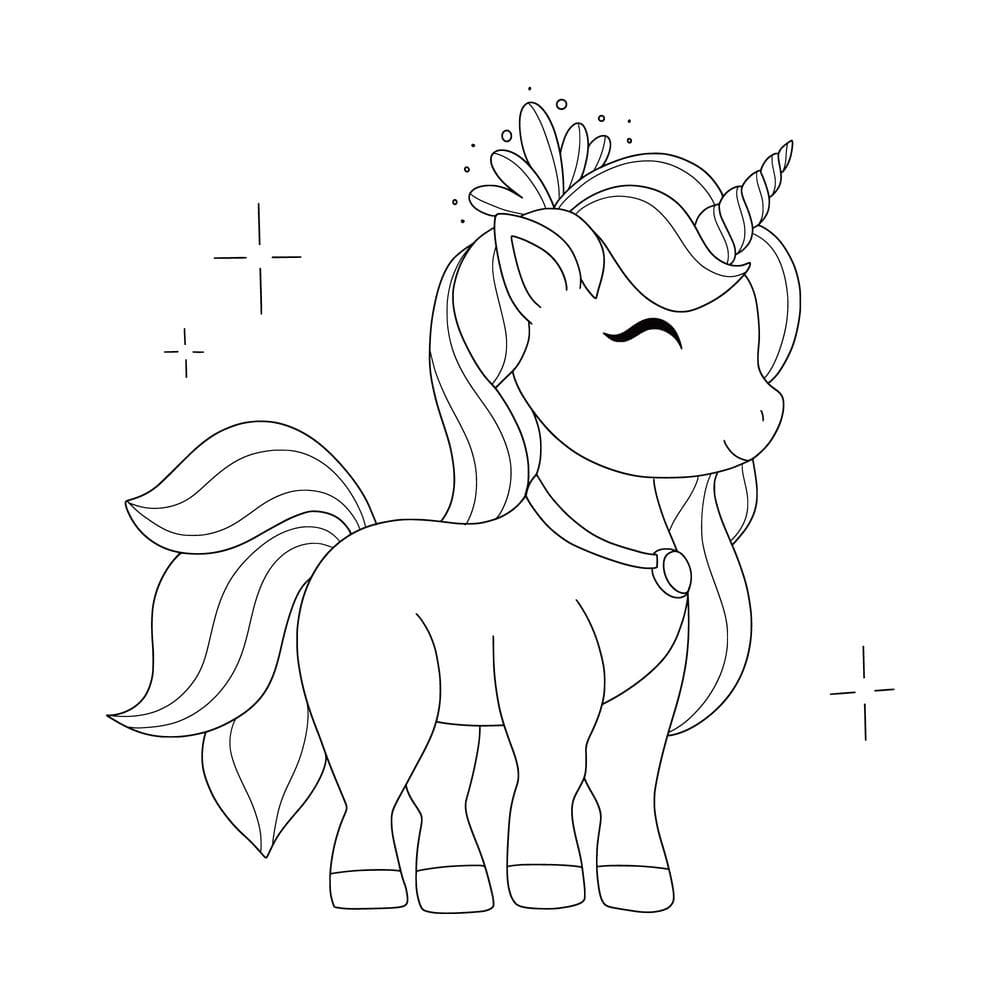 Free printable Unicorn Princess coloring page #212033 from Characters collection