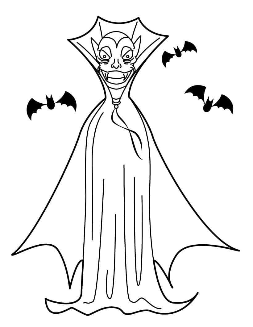 Free printable Vampire coloring page #196096 from Characters collection