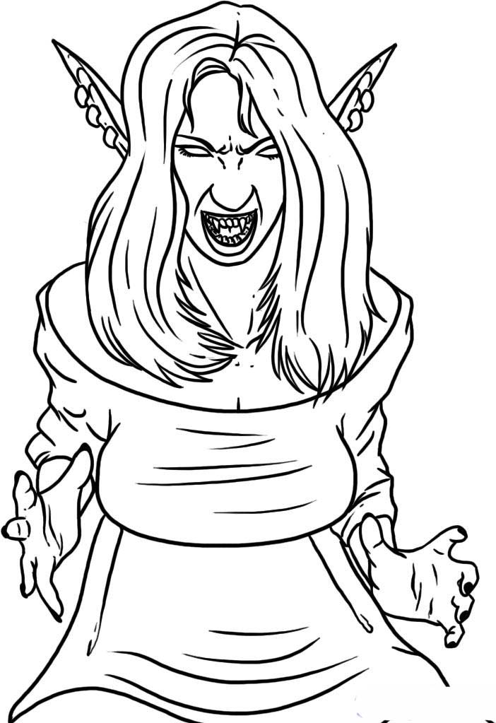 Coloring page: Vampire (Characters) #85889 - Free Printable Coloring Pages
