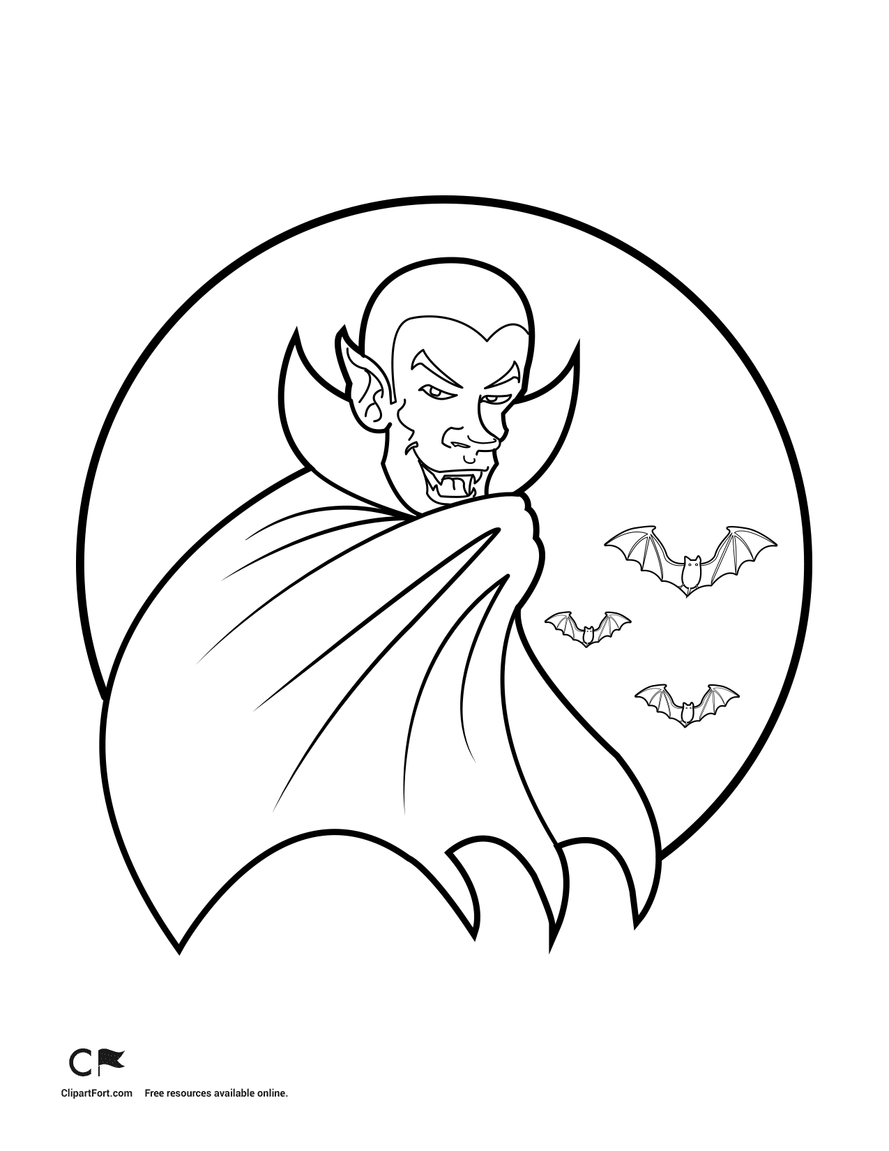 Coloring page: Vampire (Characters) #85921 - Free Printable Coloring Pages
