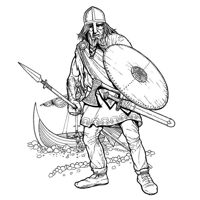 Drawings Viking (Characters) – Printable coloring pages