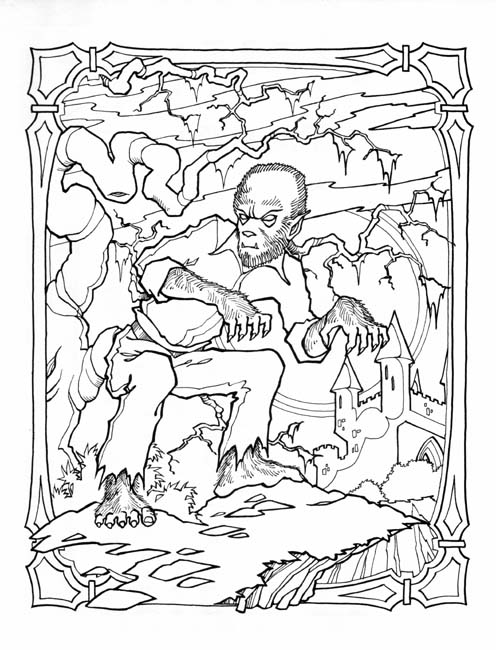Coloring page: Werewolf (Characters) #100001 - Free Printable Coloring Pages