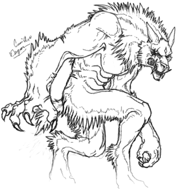 Coloring page: Werewolf (Characters) #100014 - Free Printable Coloring Pages
