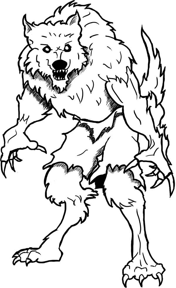 Coloring page: Werewolf (Characters) #100015 - Free Printable Coloring Pages