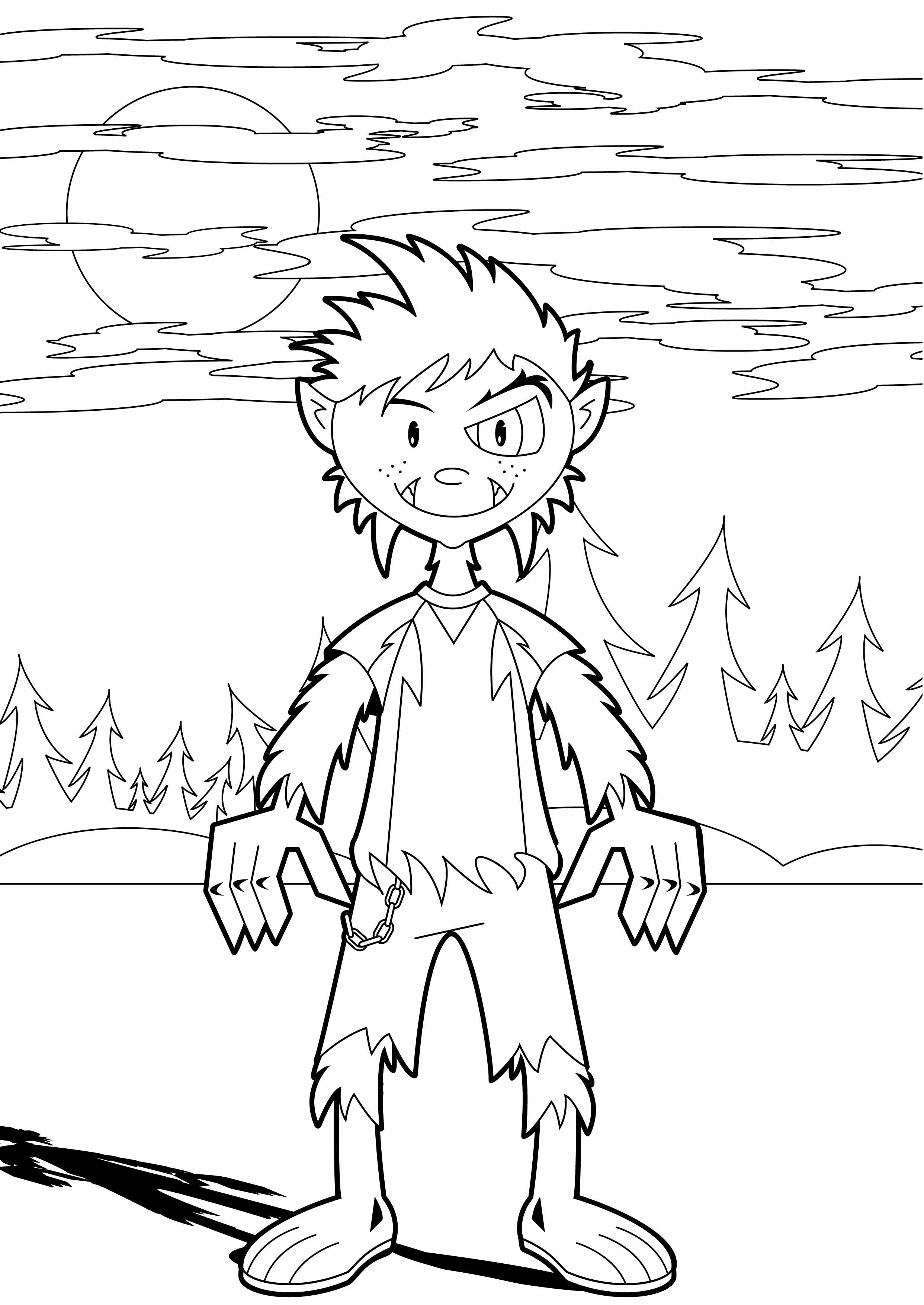 Coloring page: Werewolf (Characters) #100016 - Free Printable Coloring Pages
