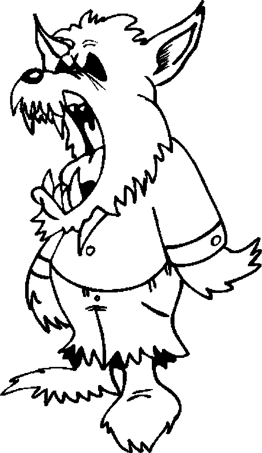 Coloring page: Werewolf (Characters) #100024 - Free Printable Coloring Pages