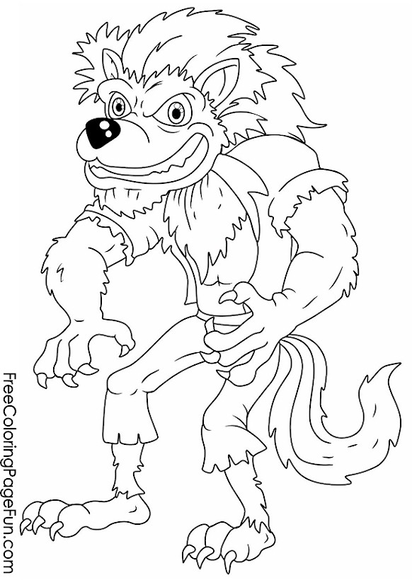 Coloring page: Werewolf (Characters) #100027 - Free Printable Coloring Pages