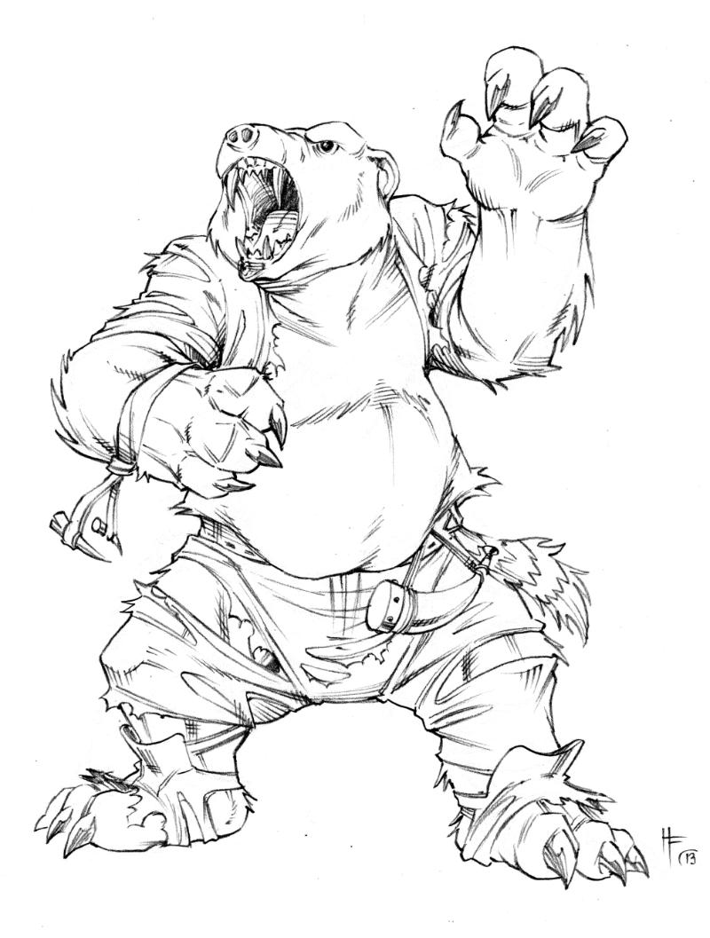 Coloring page: Werewolf (Characters) #100030 - Free Printable Coloring Pages