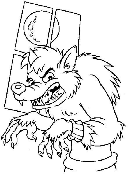 Coloring page: Werewolf (Characters) #100033 - Free Printable Coloring Pages