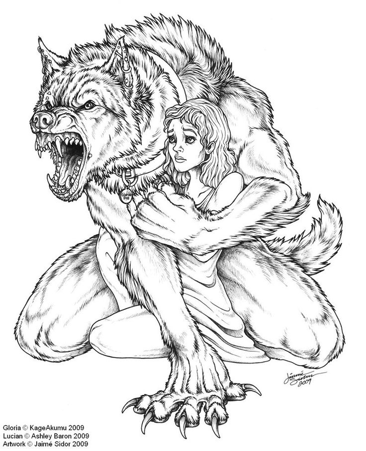 Werewolf (Characters) Printable coloring pages