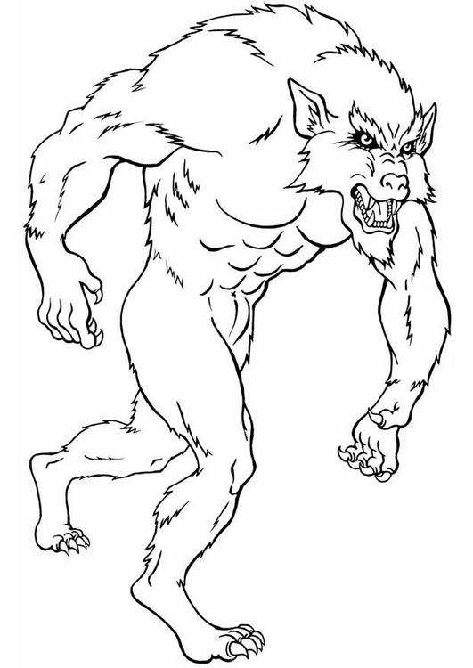 Coloring page: Werewolf (Characters) #100076 - Free Printable Coloring Pages