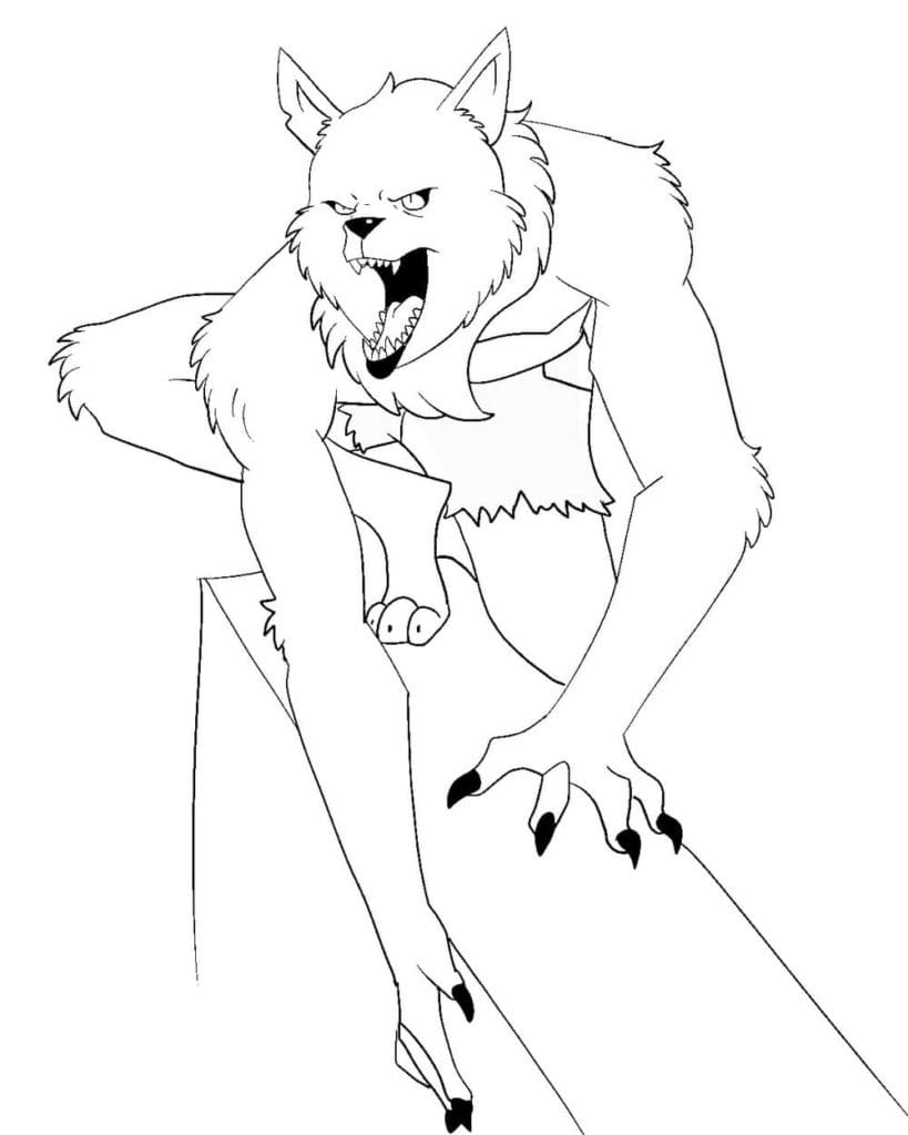 Free printable Werewolf coloring page #201641 from Characters collection