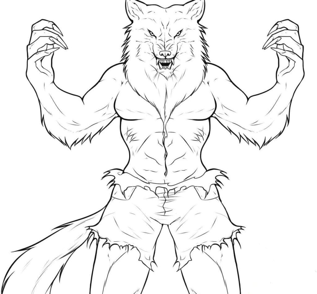 Free printable Werewolf coloring page #201643 from Characters collection