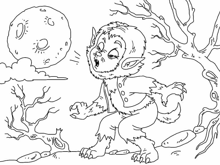 Free printable Werewolf coloring page #201645 from Characters collection