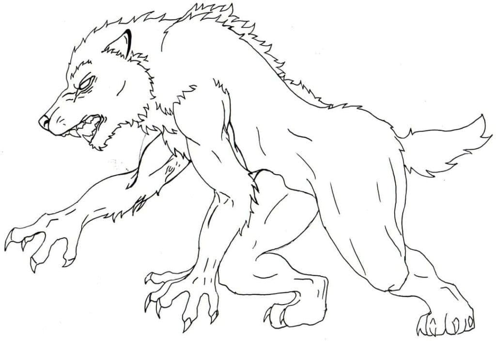 Free printable Werewolf coloring page #201660 from Characters collection