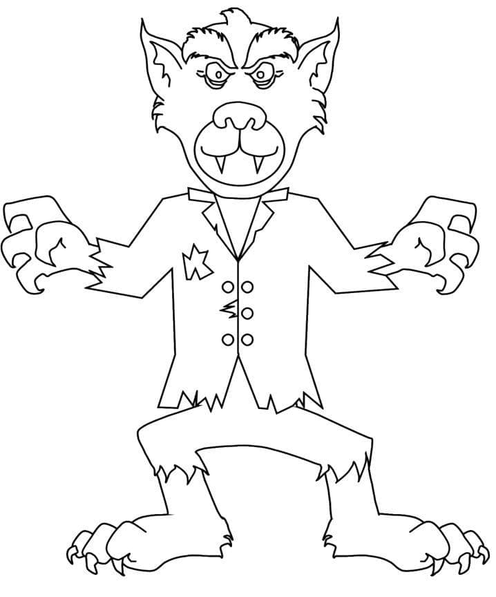 Free printable Werewolf coloring page #201686 from Characters collection