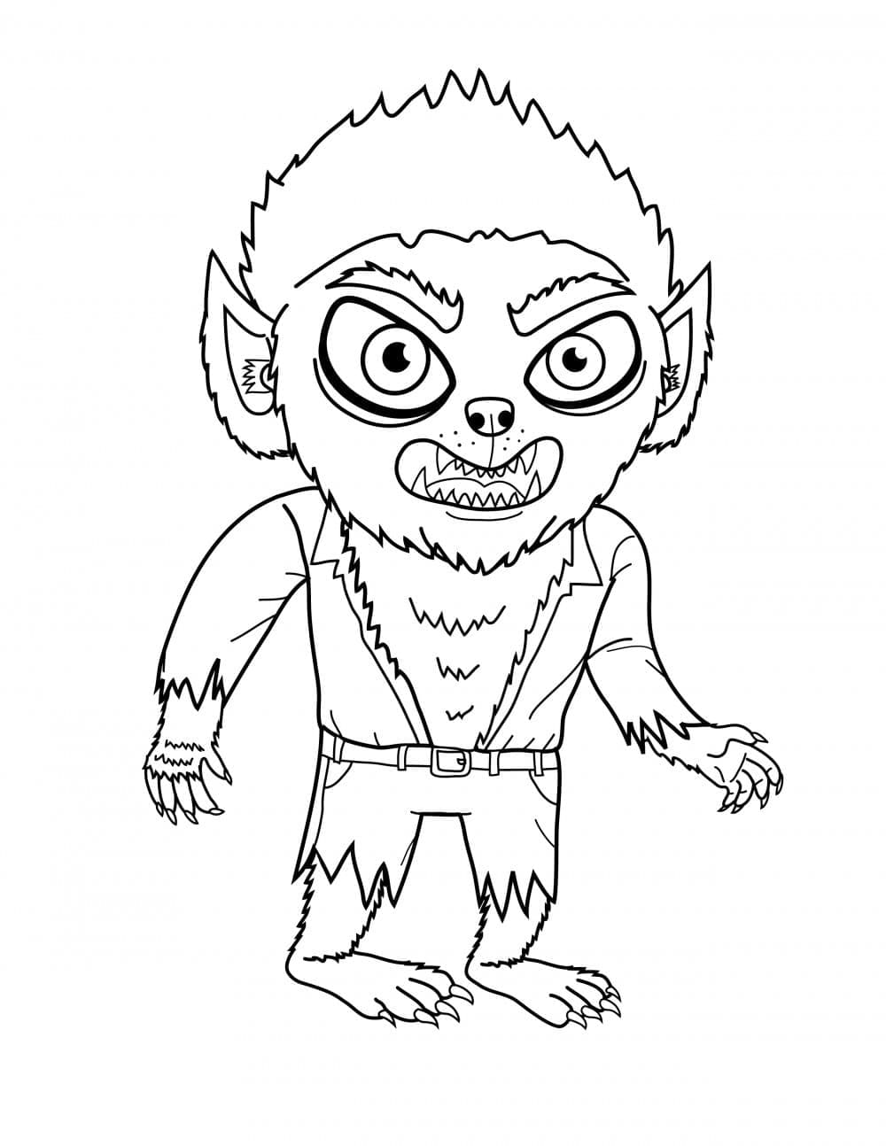 Free printable Werewolf coloring page #201691 from Characters collection