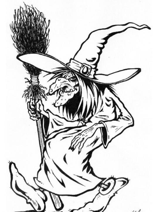 Coloring page: Witch (Characters) #108194 - Free Printable Coloring Pages