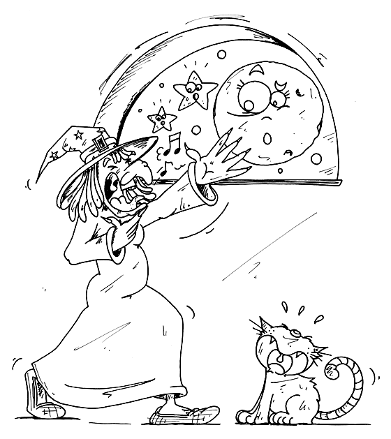 Coloring page: Witch (Characters) #108217 - Free Printable Coloring Pages