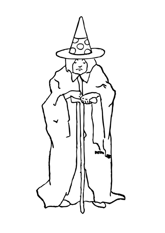 Coloring page: Witch (Characters) #108221 - Free Printable Coloring Pages