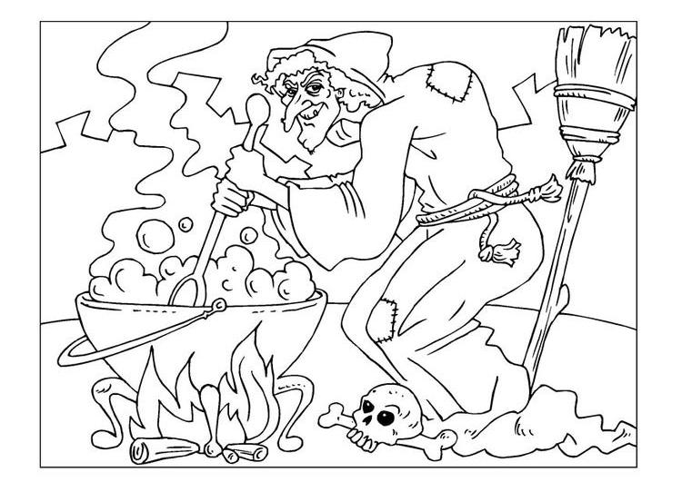 Coloring page: Witch (Characters) #108227 - Free Printable Coloring Pages