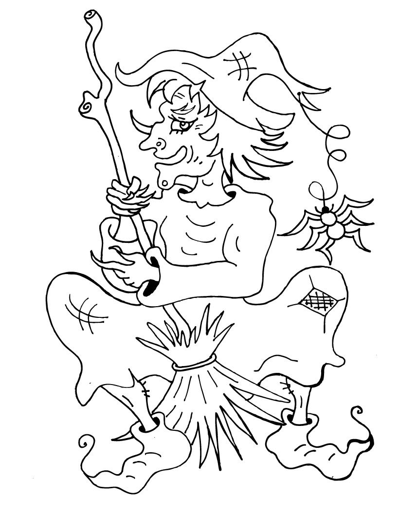 Coloring page: Witch (Characters) #108254 - Free Printable Coloring Pages