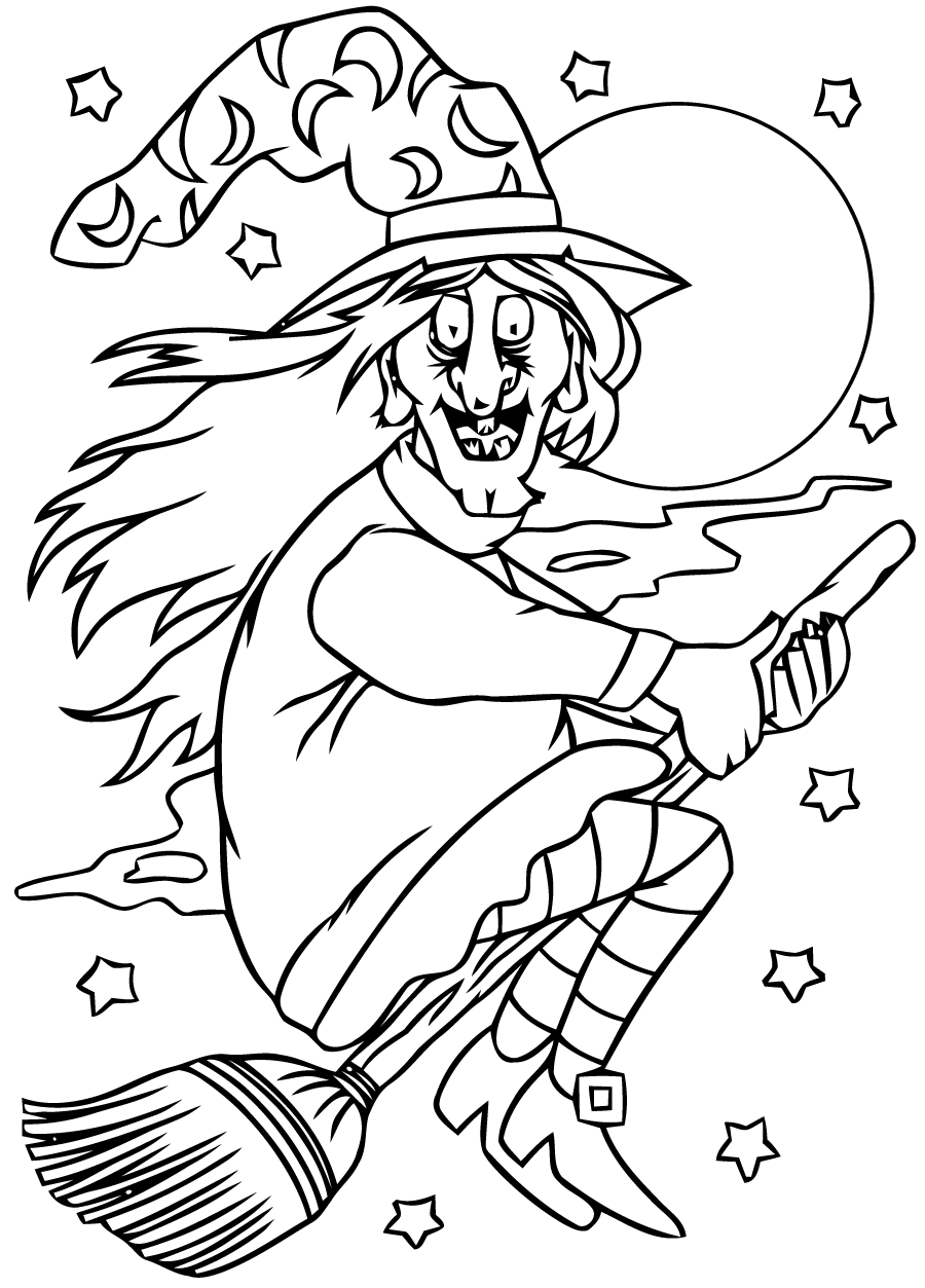 Coloring page: Witch (Characters) #108263 - Free Printable Coloring Pages