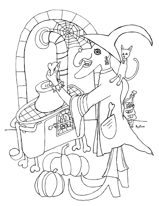 Coloring page: Witch (Characters) #108272 - Free Printable Coloring Pages