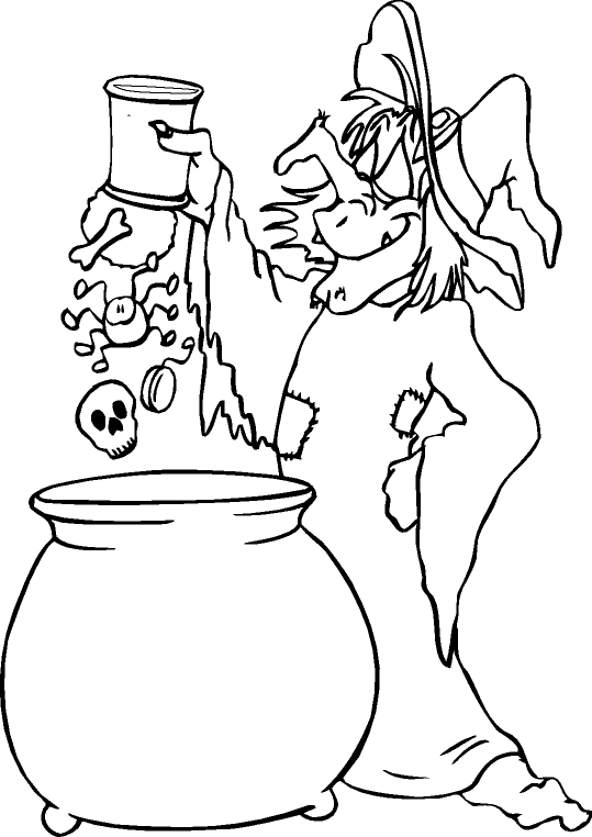 Coloring page: Witch (Characters) #108286 - Free Printable Coloring Pages