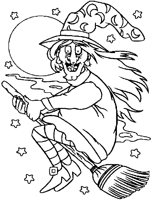 Coloring page: Witch (Characters) #108298 - Free Printable Coloring Pages