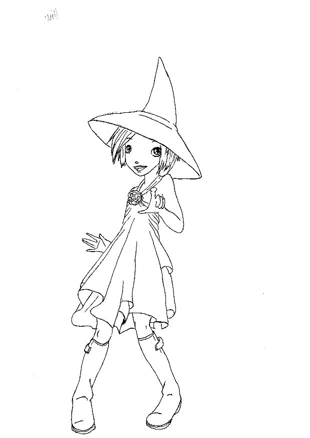 Coloring page: Witch (Characters) #108388 - Free Printable Coloring Pages