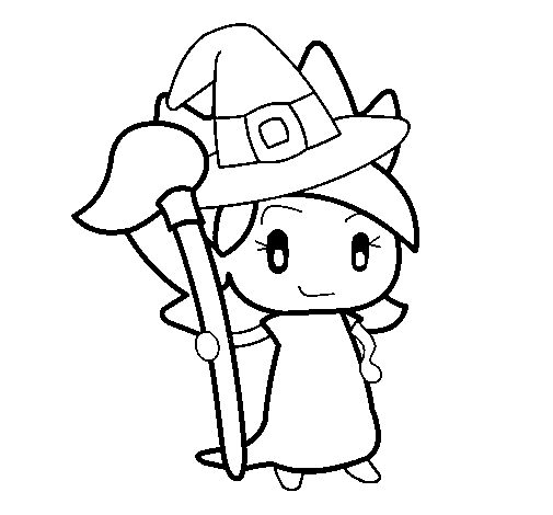 Coloring page: Witch (Characters) #108425 - Free Printable Coloring Pages